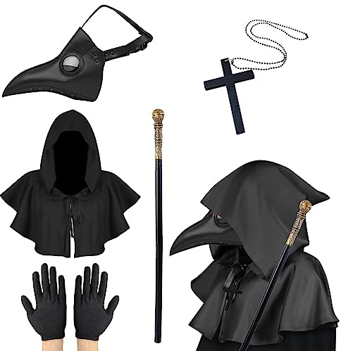 Pest Ärzte Maske Lange Nase Vogel Steampunk Maske Halloween Maske, Halloween Retro Plague Doctor Maske, Schnabelmaske Pest Doctor Maske für Cosplay Maskerade Halloween Kostüm Requisiten