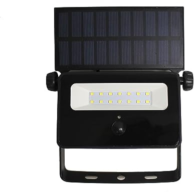 wonderlamp - Foco Proyector exterior LED solar con sensor de movimiento Marlo 8W, Luz Fría, IP65