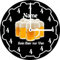 Print Equipment (60.15) Wanduhr Glasuhr Spruch Kein Bier vor Vier - Ø 29 cm - inklusive Name