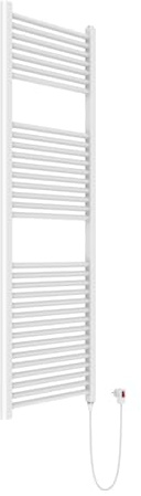 Kiamami Valentina Scaldasalviette Elettrico per Il Bagno Acciaio Bianco 50x150