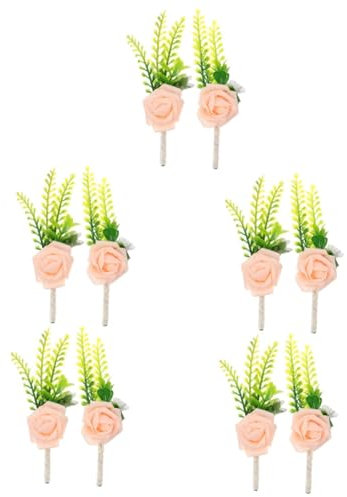 TOPBATHY 10stücke Ansteckblumen Für Braut Und Trauzeugen Künstliche Blumen-boutonnieres Für Hochzeitszeremonie Jubiläumsfeiern Elegantes Design Klassischer Farbgestaltung