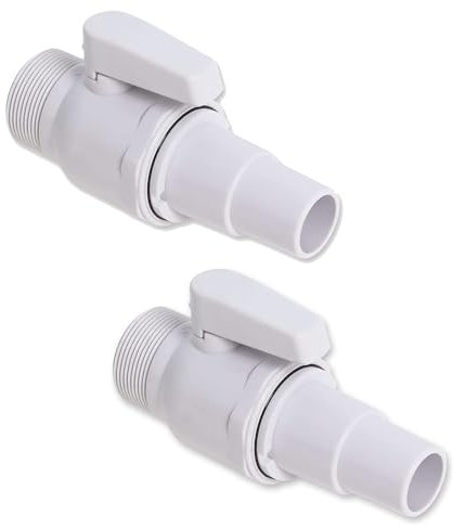 Absperrhahn Für Pools, Pool Schlauchadapter Ersatz-Universal-Schlauchadapter Pool Absperrhahn Schlauchadapter Pool Filter Pumpe Schlauch Adapter Pool Zubehör Für Poolpumpe, Filter (2pcs)