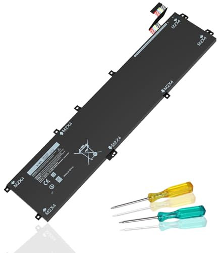 6GTPY 11.4V 97Wh Laptop Battery Replacement for Dell XPS 15-9560 15-9550 15-9570 15-7590 Precision 5520 5530 5540 5510 Vostro 7500 4GVGH 1P6KD 5XJ28 GPM03 GPMP56F Replacement for Dell XPS 9560