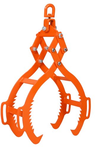 30inch 4 Claw Log Tongs with 3100 lbs/1406 kg Loading Capacity, Eagle Claws Design Log Grapple for Logging Tongs, 360° Swivel Steel Lifting for Trucks, Tractors, ATVs, Forklifts and More