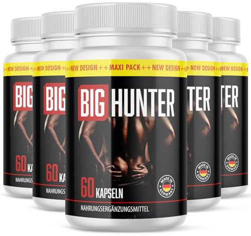 Big Hunter Kapseln - Liebe, Lust und Leidenschaft - für aktive Männer - 60 Kapseln 5x