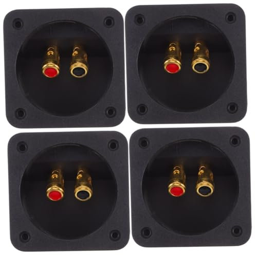 QUMIIRITY 4pezzi Morsettiera Per Altoparlanti Con Connettori Molla Terminale Per Subwoofer e Casse Audio Facile Installazione Per Impianti Stereo Auto