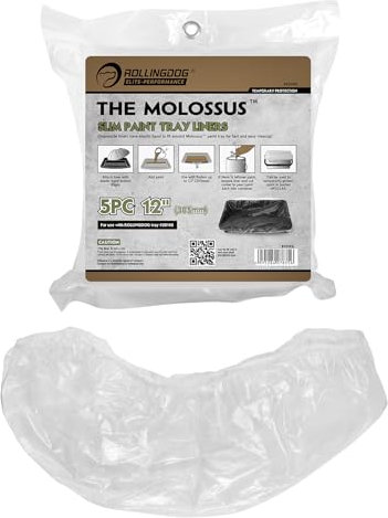 ROLLINGDOG 12 Paint Tray Liners - 5PC roller tray liners use with paint tray,Easy to Clean Up and Change Paint Colours