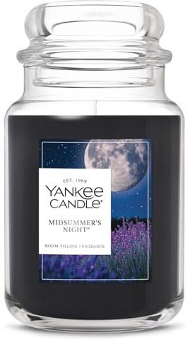 Yankee Candle Mid Summer's Night, Scented Candle, 22oz Large Jar with up to 150 Hour Burn, Giftable