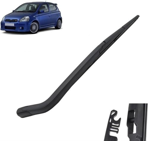 AjaxCat Scheibenwischer Hinten Ersatz, Hinterer Wischerblatt Wischerarm Geeignet für Toyota Yaris 1999-2005, Scheibenwischer Wischer Set