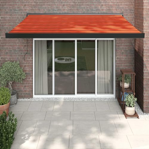 Festnight Manuelle Markise 3x2,5 m Gelenkarmmarkise 250 Breit Sonnenmarkise Terrasse Balkon Kassettenmarkise Wasserdicht Terrassenmarkise Sonnenschutz Gelenkmarkise mit Handkurbel