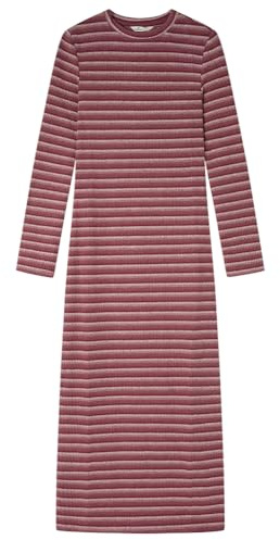 SPRINGFIELD Midi LS Pink Stripes Gradient Rib Dress Dress Mujer