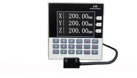 Linear Encoder, Mini tTtl Readout Lcd Set Dro Magnetic 2 Axis Sino Optical Lathe Electronic Linear Scales Digital Measuring(S35-3-6M)