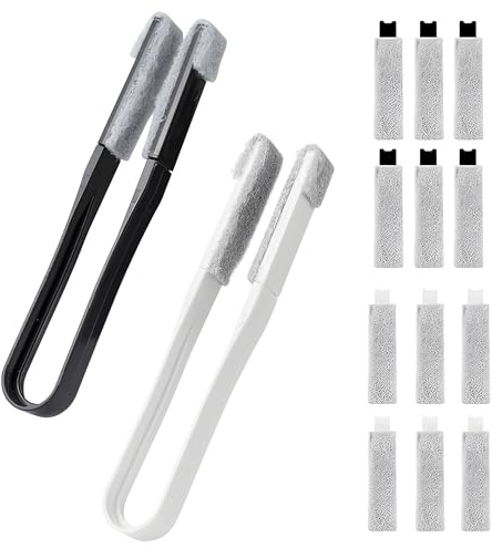2PCS Blind Cleaner With 12 Replacement Heads For Blinds And Vents | Includes Blind Cleaner Tool And Blinds Cleaner For Vents, Radiators, Window Tracks And Cars