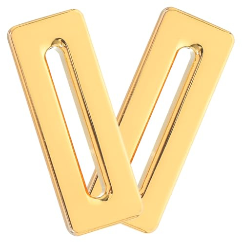 Gadpiparty 2 piezas Tapa Desbordamiento Lavabo Baño Unidades Cubierta Insertable para Fregadero Cocina y Baño Anillo Decorativo Cobre Dorado Rectangular Instalación Fácil y Segura