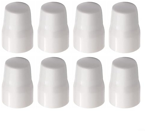 Radiator Valve Cap White Plastic Replacement Radiator Valve Insert With Protective End Cap Set For Home Central Heating Systems Accessories(8 Pack)