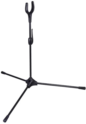 MAGICLULU Support d'arc Trépied en Fibre de Verre Pliable Pince Protectrice, Conçu pour Arcs Classiques Poulies, Usage Chasse et Tir Sportif