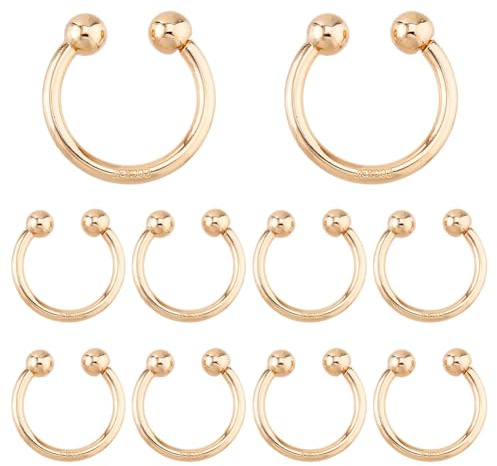 SUPERFINDINGS 10Pcs Bikini Clips Alloy U Shape Ring Garment Clasps Bra Bikini Hook Closure Bra Buckles Front Closing Bras 32x32mm Bras Clasp Replacement Part for Bramaking Swimsuit Clothes