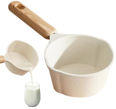 Cazo para hervir la leche | Olla antiadherente 250 ml para preparar salsas y condimentos, cacerola de cocina – para sopas, salsas, té, café, cereales, agua, chocolate, mantequilla, estufas, cocina