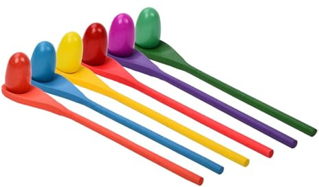 Wmqbjta Jeu de Course à L'œuf et à La Cuillère (6 Pièces) - Jouet D'éveil pour Les Enfants D'âge Préscolaire, Idéal pour Les Fêtes, L