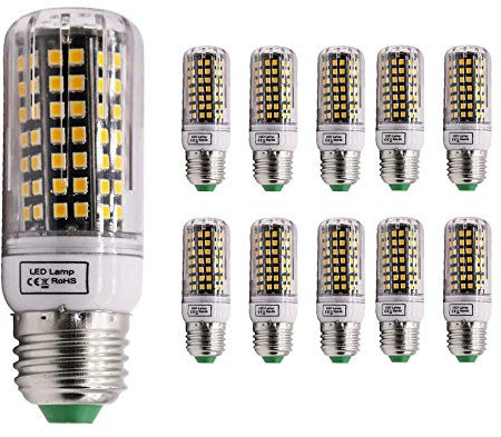 Mengjay® 10 Stück E27 5W 84 * 2835SMD LED lampe Leuchtmittel Birne Mais Glühbirne Glühlampe Strahler Energiesparlampe Licht Beleuchtung Bulbs 220V Warmweiß(2700-3000K)