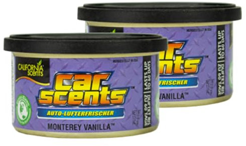 2 x California Scents Car Scents Monterey Vanilla Air Freshener Car Fragrance 7026