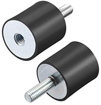 sourcing map 2Stk.M8 Stecker Buchse Gummilager Stoßdämpfer für Motor Generator Kompressor Garage Umkehrosmosepumpe Schlagluftgenerator Autospulen D30mmxH30mm