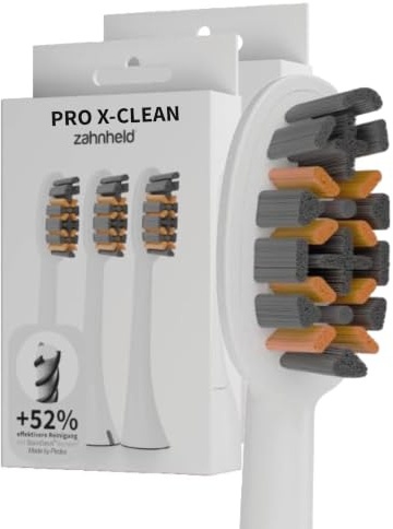 Zahnheld Bürstenkopf Pro X-Clean 6er-Set, Gero G2 & G3, Weiß | Zahnbürstenköpfe, Aufsteckbürsten für Schallzahnbürste, elektrische Zahnbürste, Plaqueentfernung