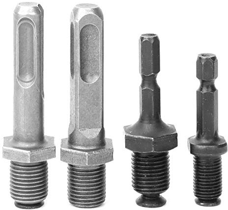 SDS Plus Mandrin Adaptateur Magnétique 4 Pièces Conversion Rapide Hexagonal Tête Ronde pour Perceuse Électrique Bricolage Professionnel Outil Précis et Solide