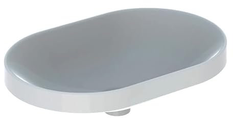 Geberit VariForm Einbauwaschtisch elliptisch, 600x400mm, ohne Hahnloch, ohne Überlauf, Farbe: Weiß, mit KeraTect - 500.731.00.2