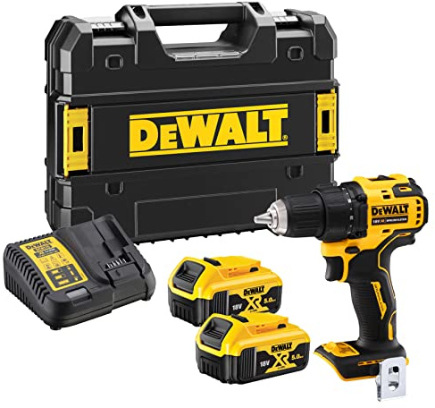 DEWALT DCD708P2T-QW 18V XR Atornillador sin escobillas de carbono en TSTAK con baterías de 2 x 5 Ah