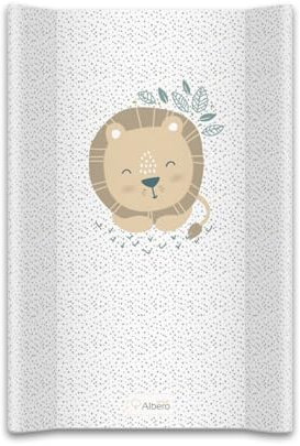 Albero Mio Baby Wickelauflage Wickelmulde Wickelunterlage 50 x 70 cm abwaschbar Wickeltischauflage Wickelaufsatz für Kinderbett Unisex (Lion)