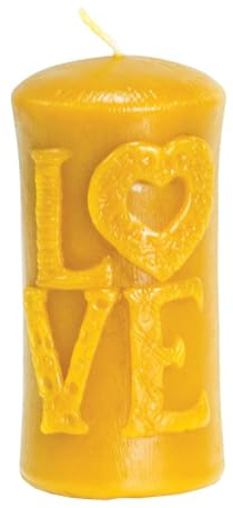 LYSON Kerzengießform Silikonform Walze Zylinder mit dem Aufschrift LOVE 10,5 cm hoch Silikon Kerzenform für Sojawachs, Bienenwachs, Gips, Seifer, Aromatherapie Kerzenherstellung Bienenwachskerzen