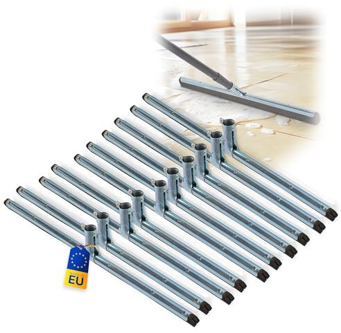 Novatool 10x Fliesenabzieher Dusche 60 cm Boden Wasserabzieher für Boden Garten Bad Fliese Glas Terrasse Fenster Auto Wasserschieber Edelstahl Boden Pool Badabzieher XXL breit Abzieher - ohne Stiel