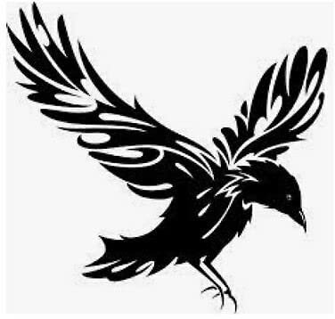 myrockshirt Krähe Tribal Wikinger Viking 20 cm Aufkleber Autoaufkleber Sticker Decal