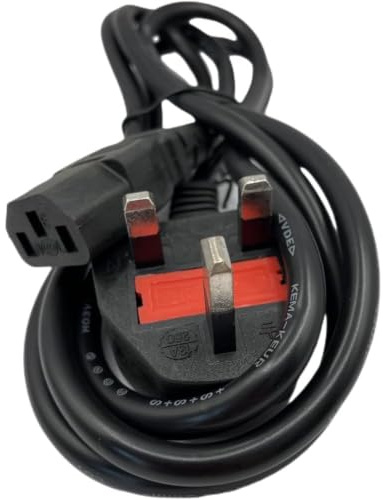 Multibao 1.5M/1.8M 3 Pin UK Plug Kettle Lead 13A Power Cable to C13 Cable Cord For TV, PC, Monitor, Plug, Printers Power Cord (1.8M)