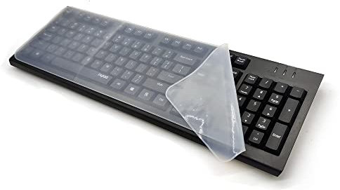 HAOBIN DüNn Tastaturschutz Universal Tastatur Schutzfolie Tastatur SchutzhüLle Silikon Tastaturabdeckung Universal Wasserdichter,Staubdichter Tastaturschutzfilm FüR Desktop-Computertastaturen (1 pc)