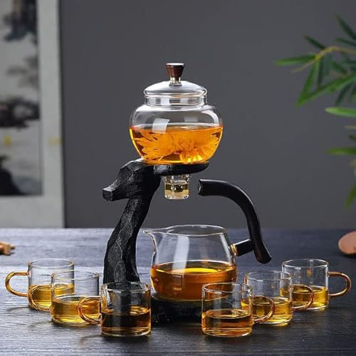 VIXDA Kungfu Glass Tea Set Magnetic Water Diversion for Kitchen Loose Infusers Kettles Cooking Tea Maker Glasses Magnetic Teapot Set