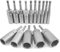 15 Piezas Llaves de vaso para Taladro, 5.5-19mm Profundice Juego de Llaves de vaso, Juego de Tuerca de Tuerca Magnético, 1/4 Zócalo Llaves de vaso para Taladro, para Electric Screwdriver Handle
