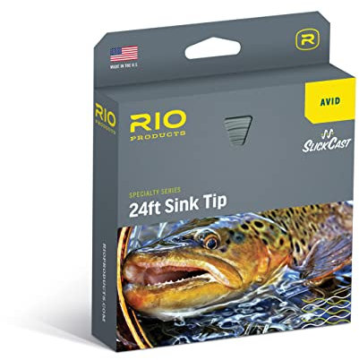 RIO Products Avid Series sinkende Spitze, Süßwasserforelle, langsam sinkende Fliegenschnur, einfaches Werfen, glatte Beschichtung, 350 g