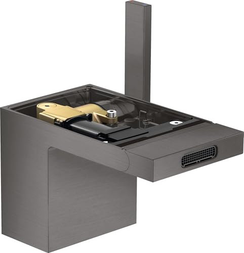 hansgrohe AXOR MyEdition Einhebel-Bidetmischer mit Push-Open Ablaufgarnitur, ohne Platte, 47212340, Farbe: Brushed Black Chrome