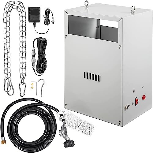 CYTBEK CO2 Burner, Liquid Propane LP Carbon Dioxide Generator, 4 Brass Burner CO2 Generator for Plant, 11178 BTU/Hr, Built-In Electronic Ignition, for Green house Green Tent Hydroponic Room LP