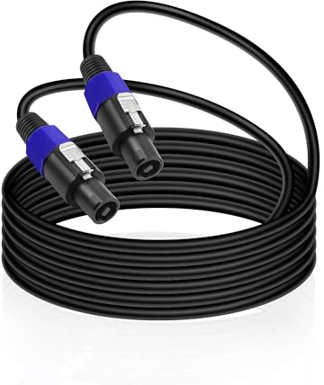 MEIRIYFA Speakon zu Speakon Kabel, Speakon Stecker zu Stecker Jack Lautsprecher Break Out Twist Lock Audio Kabel für DJ PA Bühne Lautsprecher Verstärker Lautsprecher Kabel - 2.5M (M-M)