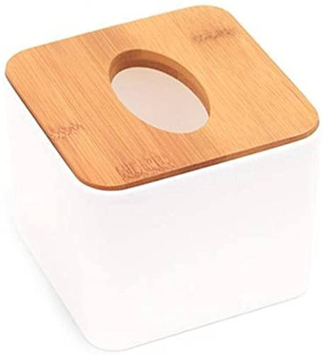 Abdeckung for Kosmetiktücher, Taschentuchbox-Halter for Büro, Taschentuchbox, Zuhause, Küche, rund/quadratisch, Holzetui, Serviettenhalter, Aufbewahrung, Organizer, modisch (Farbe: rund) ( Color : Squ