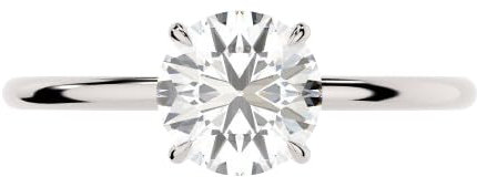 Customize Jewel IGI Verlobungsring mit 3,0 Karat, rund, exzellenter Schliff, künstlicher Diamant, Solitär, vier Krallenzacken, Verlobungsring aus 14 Karat Weißgold für Damen, H-VS2, Labordiamant,