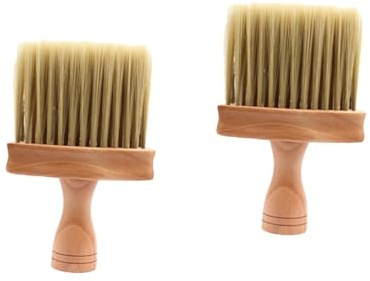FRCOLOR 2stücke Barber Neck Duster Brush Professionelles Haarentfernungswerkzeug Für Friseure Und Heimgebrauch Mit Feinen Borsten Und Holzgriff Zum Reinigen Von Haarresten Am Hals Ohren