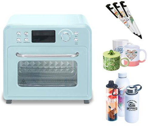 Forno per Sublimazione a Convezione Leggera 16 Litri - 1400W per Tazze, Bicchieri, Bottiglie d'Acqua, Stampa in Massa in Spazi Vuoti