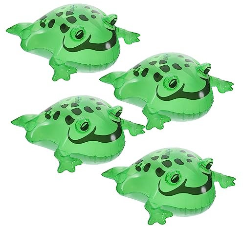 ifundom Aufblasbare Frosch Ballons Mit Led Augen 4 Stück Pvc Partydeko Für Garten Kinder Spaß Fotorequisite