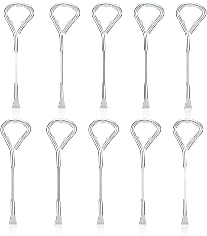 LELE LIFE 10 Pack Paint Can Opener, Sturdy Steel Paint Can Opener Tool Church Key Can Opener, Metal Lid Bucket Bottle Opener