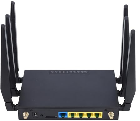 Enrutador 5G CPE WiFi 6, WiFi6 5G de Doble Banda Portátil sobre la Marcha, Enrutador WiFi 5G de Red LAN Gigabit Ethernet de 1000 Mbps con 8 Antenas, para Medio Oriente, (Enchufe