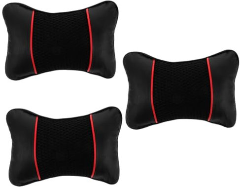Gatuida 3pcs Height Car Neck Pillow Breathable Leather Polyester Mesh Neck for Travel Car Rest Pillow